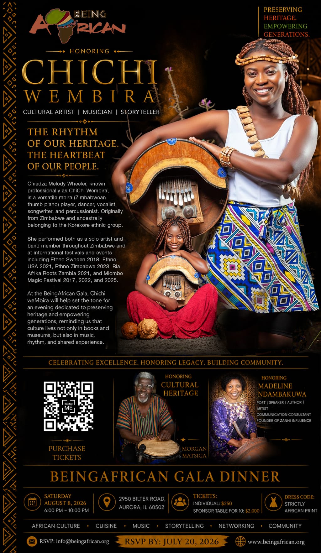 BeingAfrican Gala Dinner honoring ChiChi WeMbira