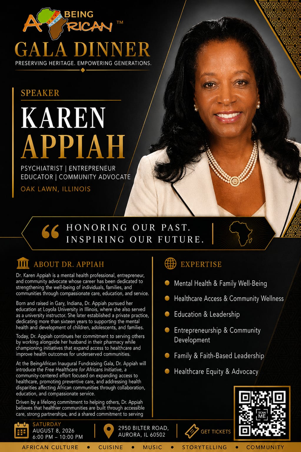 BeingAfrican Gala Dinner speaker Dr. Karen Appiah